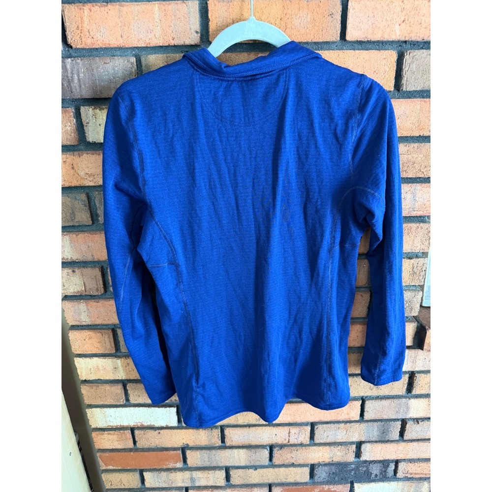 Patagonia Womens Capilene Thermal Weight Polartec Quarter Zip Baselayer Blue M - Picture 2 of 3